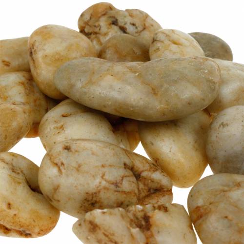 daiktų Upių akmenukai natūralus kremas 3-5cm 1kg