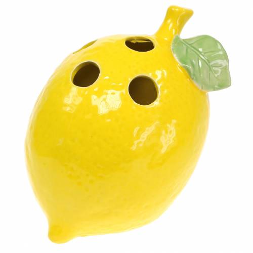 Floristik24 Fajanso vaza citrinos geltona 15cm