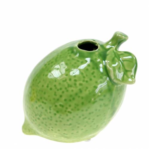 Floristik24 Fajanso vaza žalios spalvos 10cm