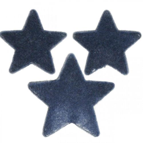 Kalėdiniai pabarstukai, žvaigždutės, mėlyni Ø4/5cm 40p