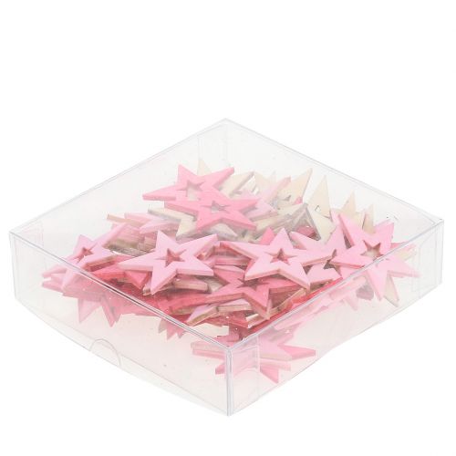 Floristik24 Žvaigždės sklaidymui rožinė, rožinė, natūrali 4cm 72 vnt