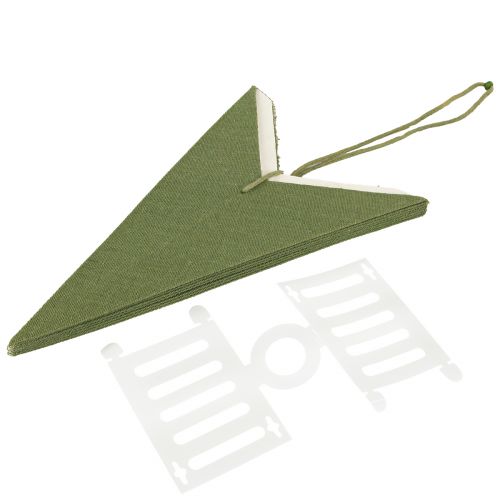 daiktų Žvaigždės puošmena puansetija popierinis džiuto žalias 60x15cm