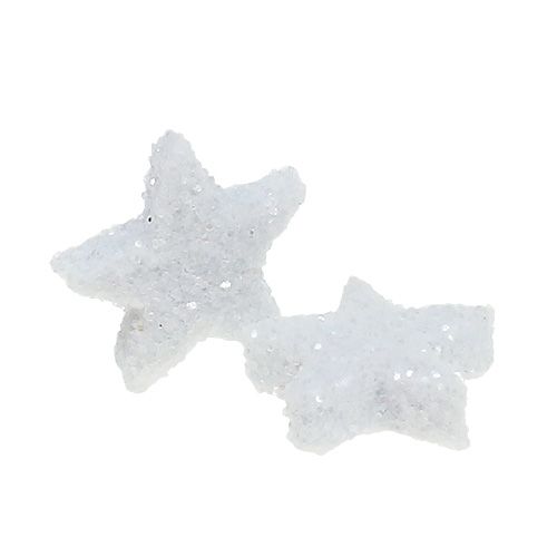 daiktų Star Glitter 1,5cm baltai pabarstyti 144vnt