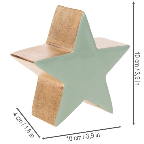 Dekoratyvinė žvaigždės figūrėlė, stalo dekoracija, 10 cm, 3 dalys | Floristik24.lt