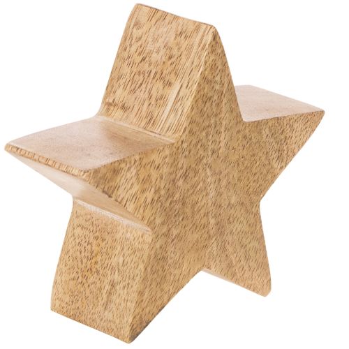 Dekoratyvinė žvaigždės figūrėlė, stalo dekoracija, 10 cm, 3 dalys | Floristik24.lt