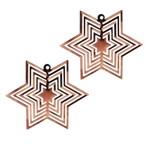 Floristik24 Star metal varis 6cm 24vnt