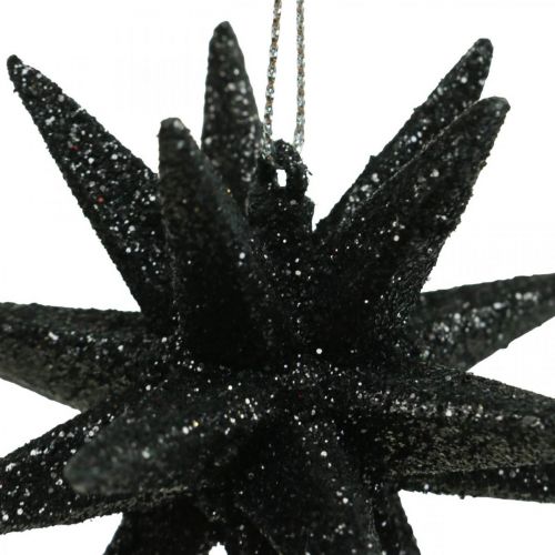 daiktų Kalėdinės dekoracijos žvaigždės pakabinamos juodos Ø7,5cm 8vnt