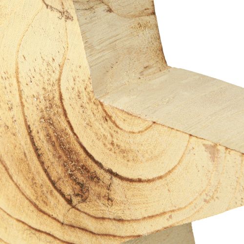 daiktų Žvaigždė pagaminta iš medžio Medinė žvaigždė stovi Paulownia natural 30cm