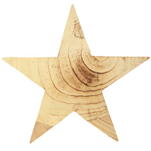 daiktų Žvaigždė pagaminta iš medžio Medinė žvaigždė stovi Paulownia natural 30cm