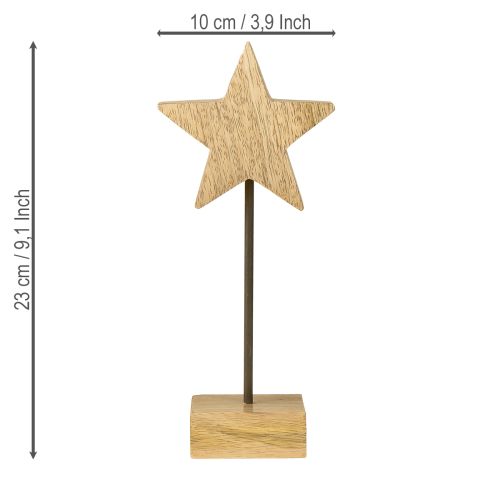 daiktų Medinės žvaigždės, natūralios, medinės žvaigždės, pastatomos, aukštis 23 cm, 2 vnt.