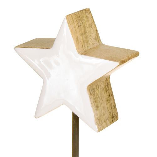 daiktų Medinė žvaigždė, baltos, medinės žvaigždės, pastatomos, aukštis 23 cm, 2 vnt.
