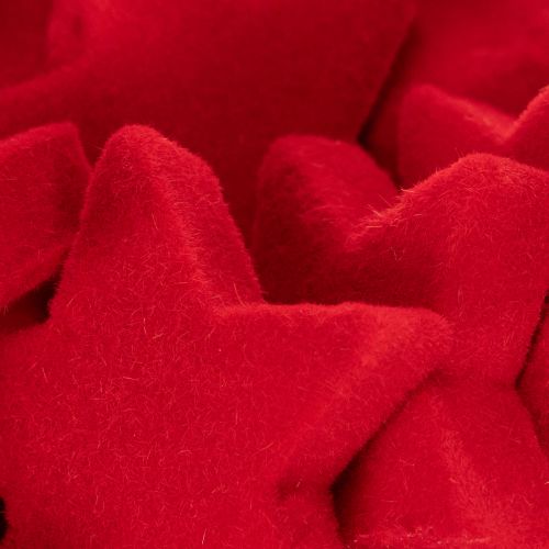 Maža dekoratyvinė žvaigždė, pūkuota, išsklaidyta dekoracija, 5 cm, 40 vnt. | Floristik24.lt
