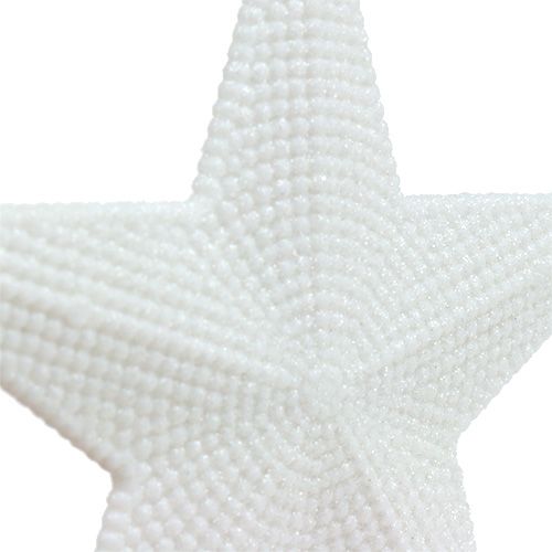 Floristik24 Žvaigždė pakabinti balta 11cm L19cm 6vnt