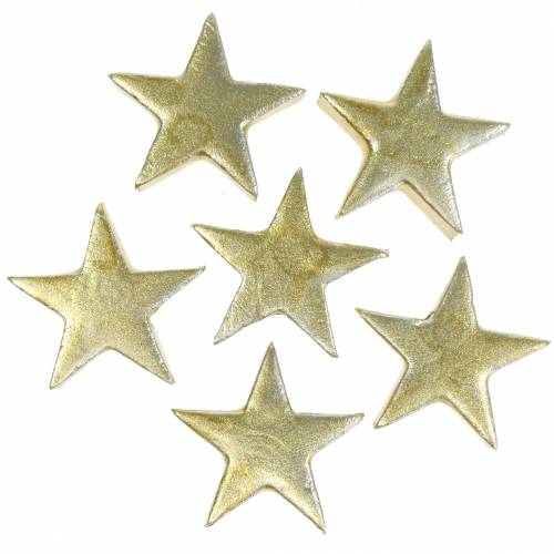 Floristik24 Deco žvaigždės auksinės 4cm 12vnt