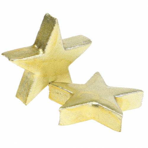 Floristik24 Deco žvaigždės auksinės 4cm 12vnt