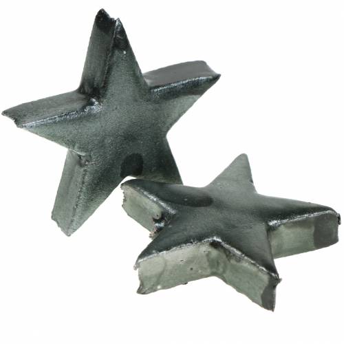 Floristik24 Deco žvaigždės pilkos 4cm 12 vnt