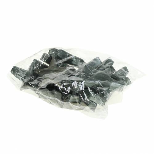 Floristik24 Deco žvaigždės pilkos 4cm 12 vnt
