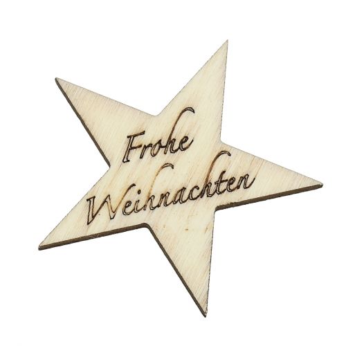 Floristik24 Star Merry Christmas Nature 5cm 30vnt