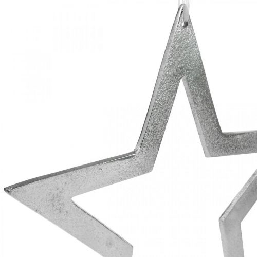 daiktų Dekoratyvinė žvaigždė pakabinti sidabrinę aliuminio durų dekoraciją Ø28cm