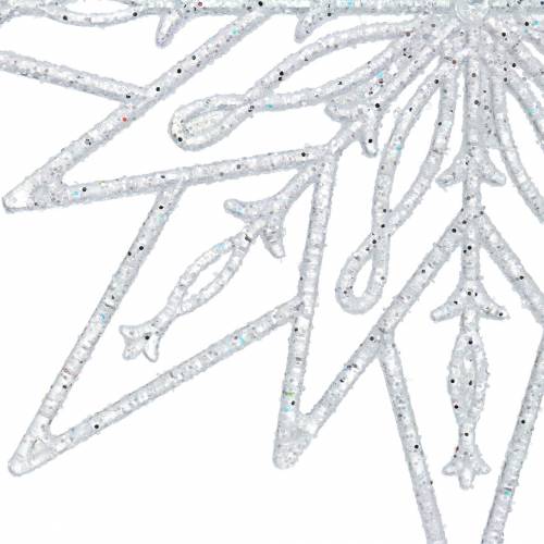 Floristik24 Dekoratyvinė ledo žvaigždė pakabinti skaidri, blizganti 24,5cm 6vnt