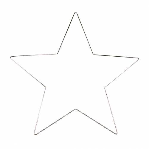 Floristik24 Deco star silver 40cm 4vnt