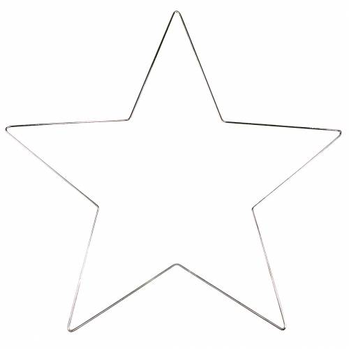 Floristik24 Deco star silver metal Ø50cm 4vnt