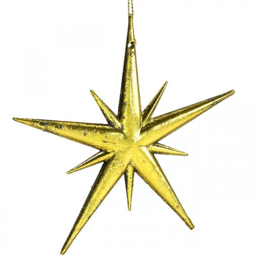 daiktų Kalėdų puošmena žvaigždės pakabukas auksinis W11,5cm 16vnt