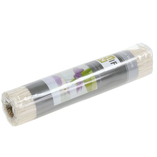 Floristik24 Medžiaginė juostelė stalo bėgių kremas 26cm x 300cm