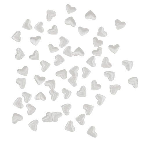 Floristik24 Širdelės baltos spalvos 1,3 cm 500p