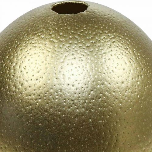daiktų Stručio kiaušinio puošmena išpūsta Velykų puošmena auksinė Ø12cm H14cm