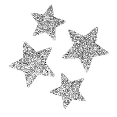 Žvaigždės, skirtos išbarstyti sidabro asorti. 4-5cm 40vnt