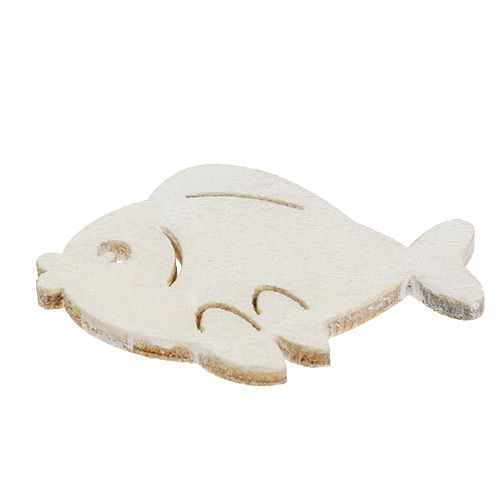 Floristik24 Išbarstytas žuvis baltas 4cm 48 vnt