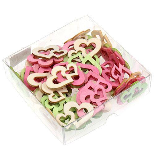 daiktų Išsklaidykite medines širdeles. 4cm 72 vnt