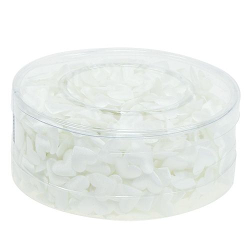 daiktų Dekoratyvinės širdelės baltos 14mm 800 vnt