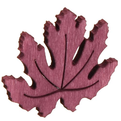 daiktų Taškinė apdaila mediena rudens lapai stalo dekoracija violetinė rožinė žalia 4cm 72 vnt