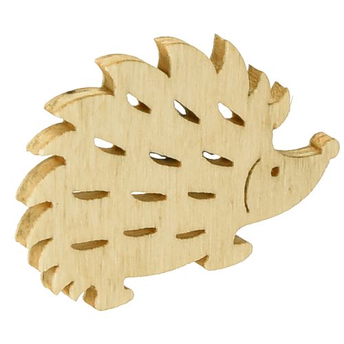 daiktų Taškinė apdaila medinė ežiuko dekoracija žalia ruda balta 4x3cm 72 vnt