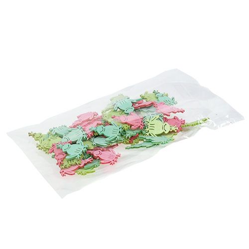Floristik24 Išsklaidytos dekoracijos medinės varlės asorti. 4cm 72 vnt