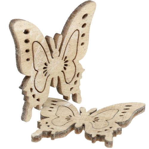 Floristik24 Išsklaidytos dekoracijos drugelis gamta 4cm x 4cm 72 vnt