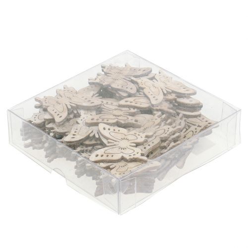 Floristik24 Išsklaidytos dekoracijos drugelis gamta 4cm x 4cm 72 vnt