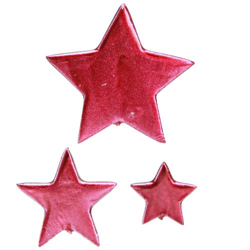 Confetti Star Decoration Berry Ø3/4/7cm – 2 pasirinkimas – 44 vnt.