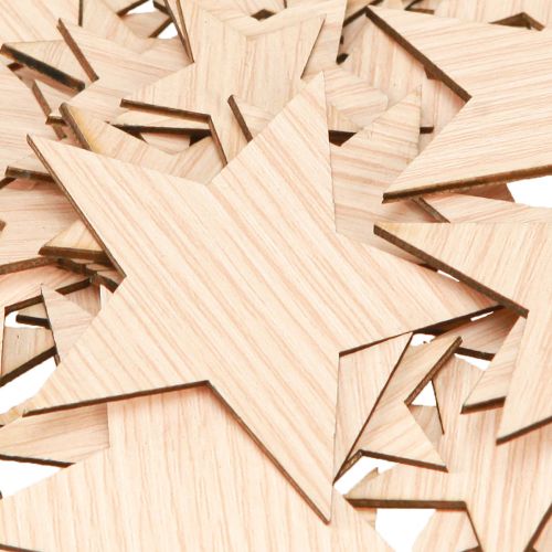 daiktų Taškinė dekoracija Kalėdinės žvaigždės natūralios rudos Ø3–5,5cm 48 vnt