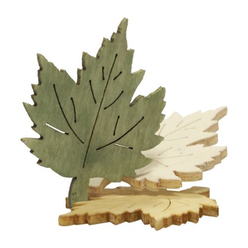 Taškinė dekoracija rudens rudens lapai klevo dekoracija spalvota 3x4cm 72 vnt