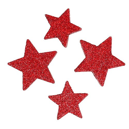 Išsklaidytos žvaigždės raudonos, žėrutis 4-5cm 40vnt