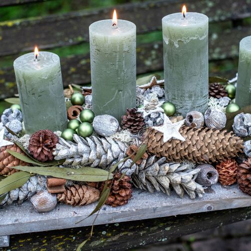 daiktų Papuošimas kalėdinėmis žvaigždutėmis beržinės žvaigždės 4cm 100 vnt
