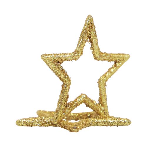 daiktų Dekoratyvinis papuošimas Kalėdų žvaigždės auksiniai blizgučiai Ø4cm 120vnt