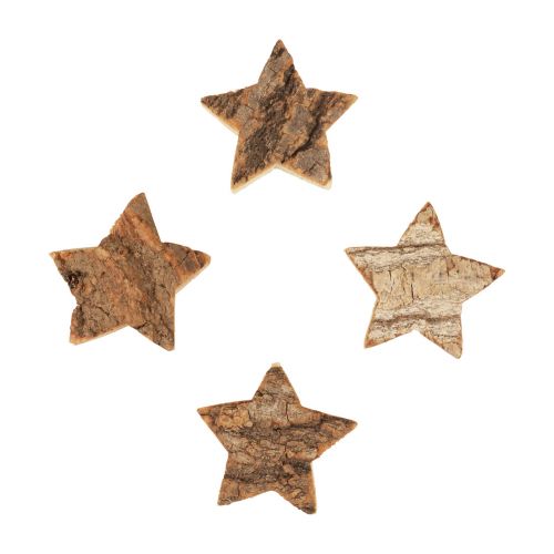 daiktų Papuošimas išbarstytas Kalėdų žvaigždutės medinės žvaigždės su žieve Ø5cm 12vnt