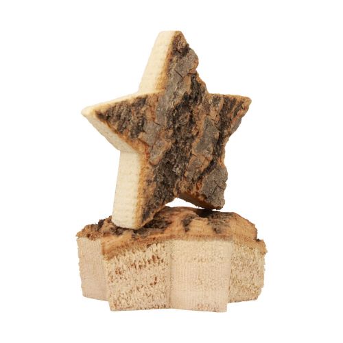 daiktų Papuošimas išbarstytas Kalėdų žvaigždutės medinės žvaigždės su žieve Ø5cm 12vnt