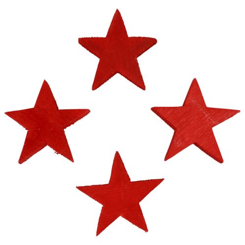 daiktų Papuošimas išbarstytas Kalėdų žvaigždės raudonos medinės žvaigždės Ø5,5cm 12vnt