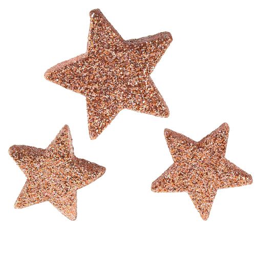 daiktų Papuošimas išbarstytas kalėdinės žvaigždės rožinės spalvos Ø4/5cm 40 vnt