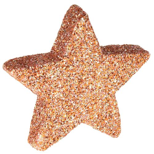 daiktų Papuošimas išbarstytas kalėdinės žvaigždės rožinės spalvos Ø4/5cm 40 vnt